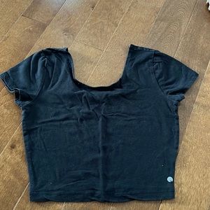 Black tshirt crop top!